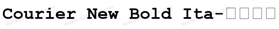Courier New Bold Ita字体转换